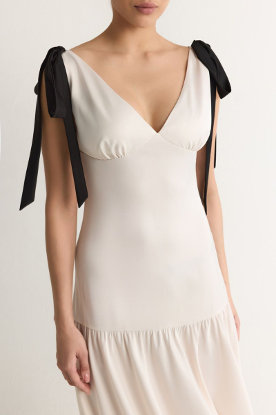 Платье с бантами TOPTOP, цвет: молочный, TT.012.18400.120 купить онлайн