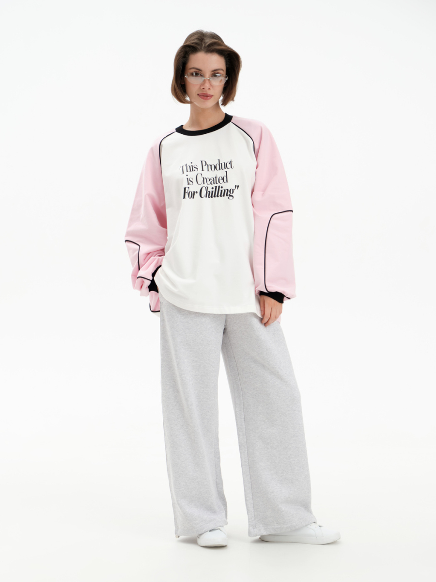 Лонгслив с принтом Forchil, цвет: розовый,  купить онлайн