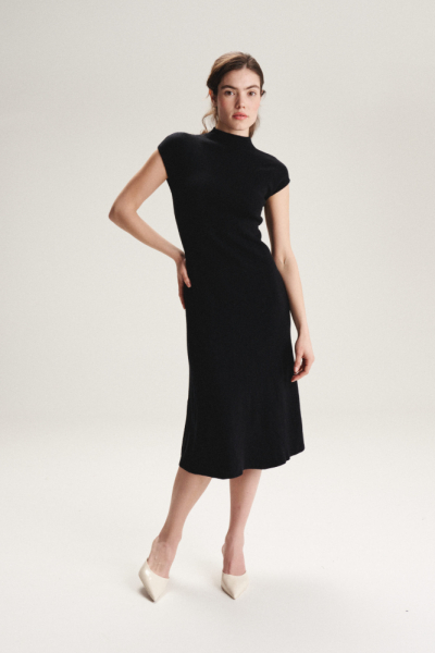 Платье трикотажное миди