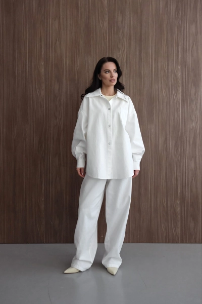 Рубашка оверсайз "Небо" Мини, цвет: молочный, НФ-00000501 купить онлайн