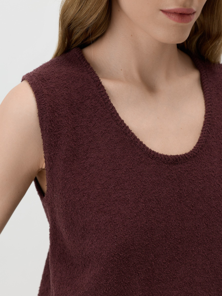 Топ букле Conso, цвет: коричневый, KM 260729 - коричневый купить онлайн