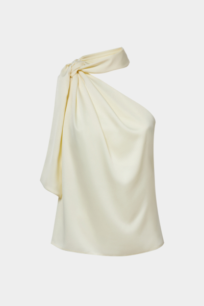 Топ на одно плечо из сатина