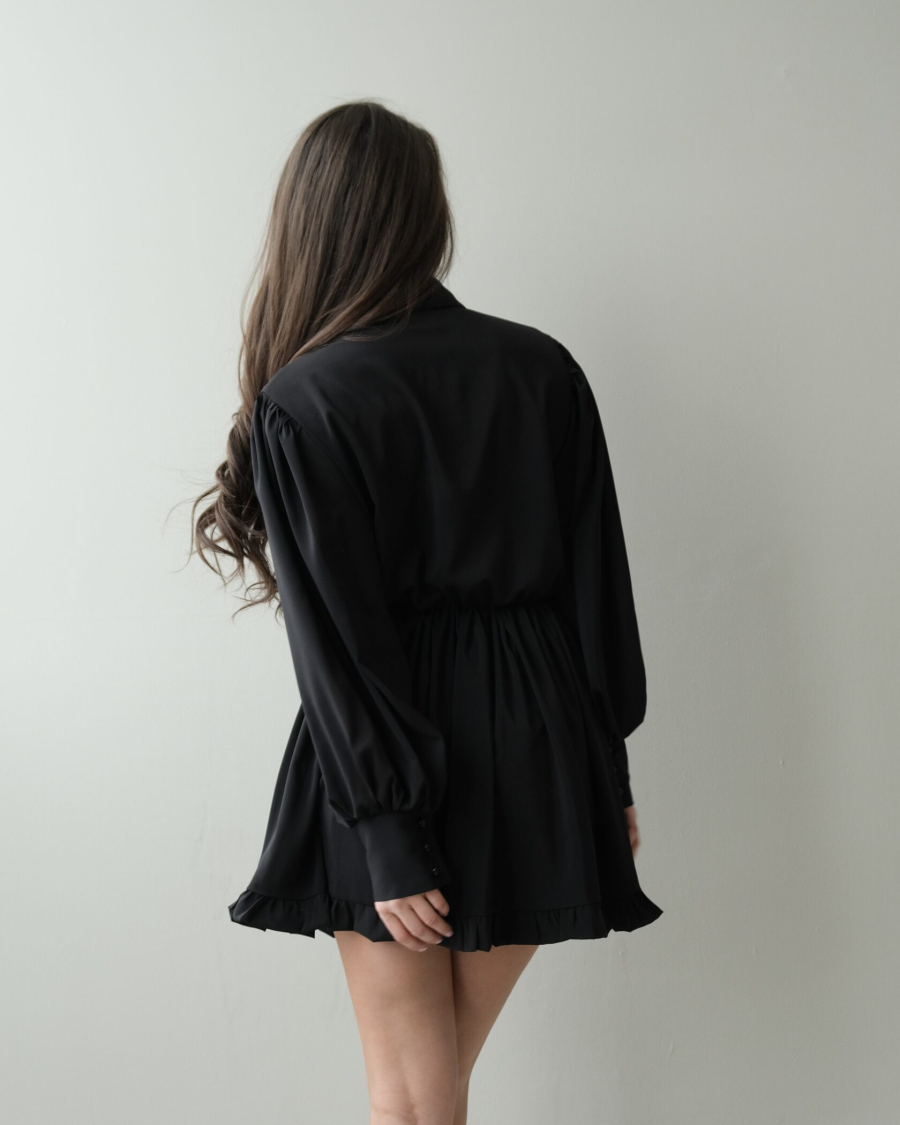 Платье из шифона мини MINI, цвет: Черный, НФ-00000201 купить онлайн