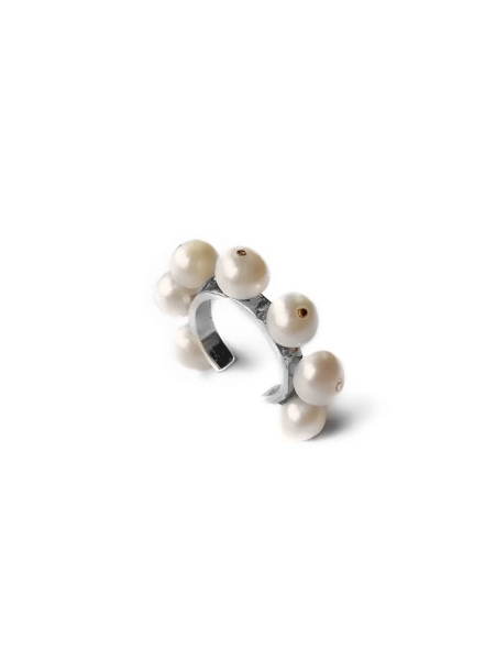 Серебряная серьга-кафф "Base pearl" SBLESKOM, цвет: серебро 11689 |новая коллекция купить онлайн
