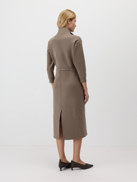Прямое платье из неофутера Conso, цвет: капучино,  купить онлайн