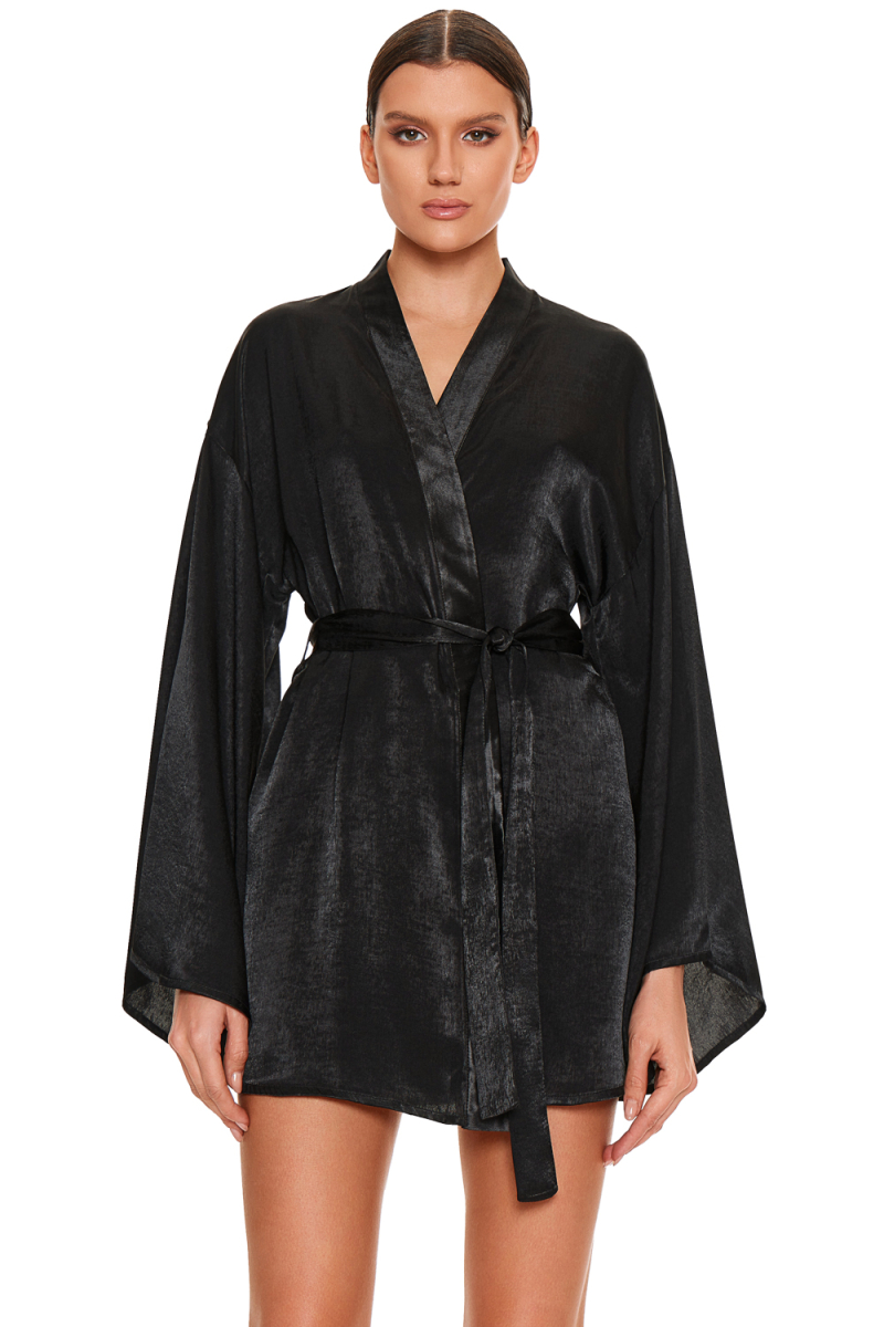 Халат Кимоно (короткий) SODAMODA, цвет: Черный, 14382 купить онлайн