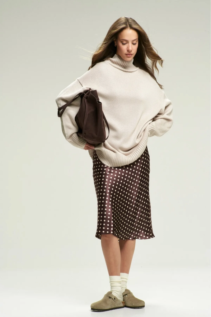 Юбка с тесьмой в горох Choco