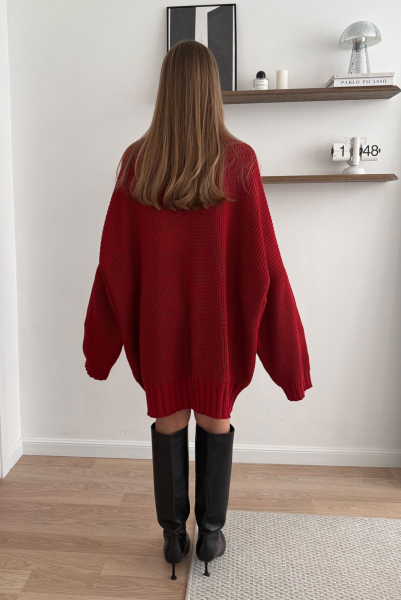 Джемпер объемный вязаный RED Label .B, цвет: RED, Kn.02.6R купить онлайн