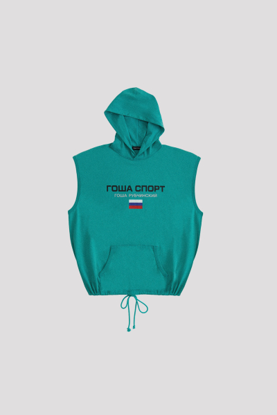 Худи без рукавов ГОША РУБЧИНСКИЙ, цвет: зеленый, HDT_0101_green купить онлайн