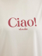 Футболка с красным принтом "Ciao Chaika" Chaika, цвет: молочный, SS25TS17-60 купить онлайн
