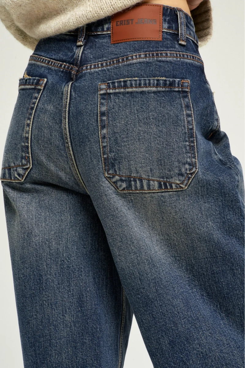 Джинсы BAGGY с потертостями Orange Erist store, цвет: синий, НФ-00000907 купить онлайн