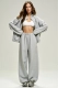 Брюки на кулиске Grey Melange Erist store, цвет: серый, НФ-00002845 купить онлайн