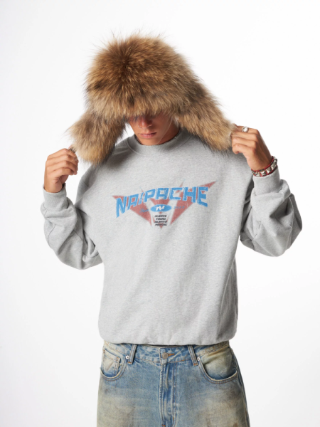 Свитшот Young psycho sweatshirt U NAIPACHE, цвет: серый,  купить онлайн