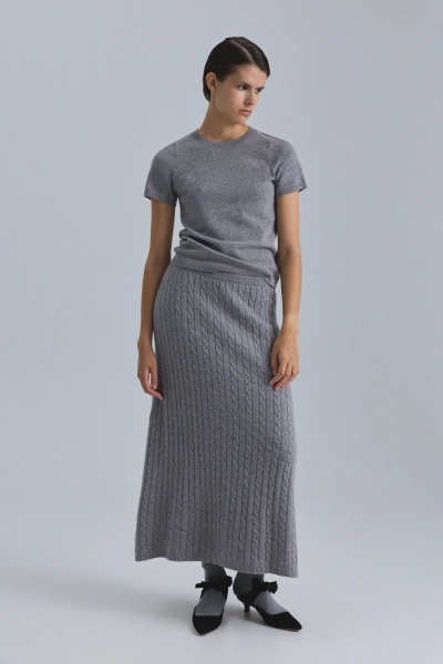 Юбка OPORA Mankova, цвет: серый меланж, FW24/25-08 купить онлайн