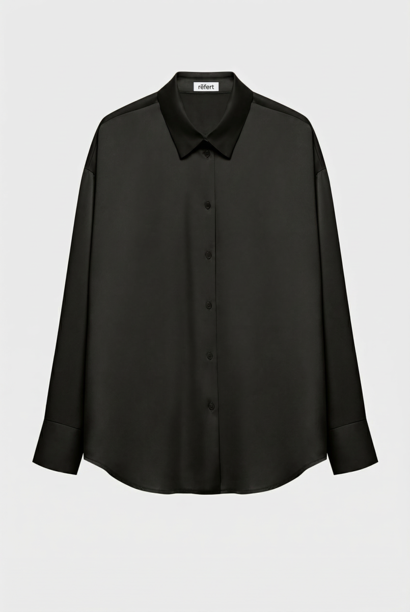 Рубашка из сатина с завязками