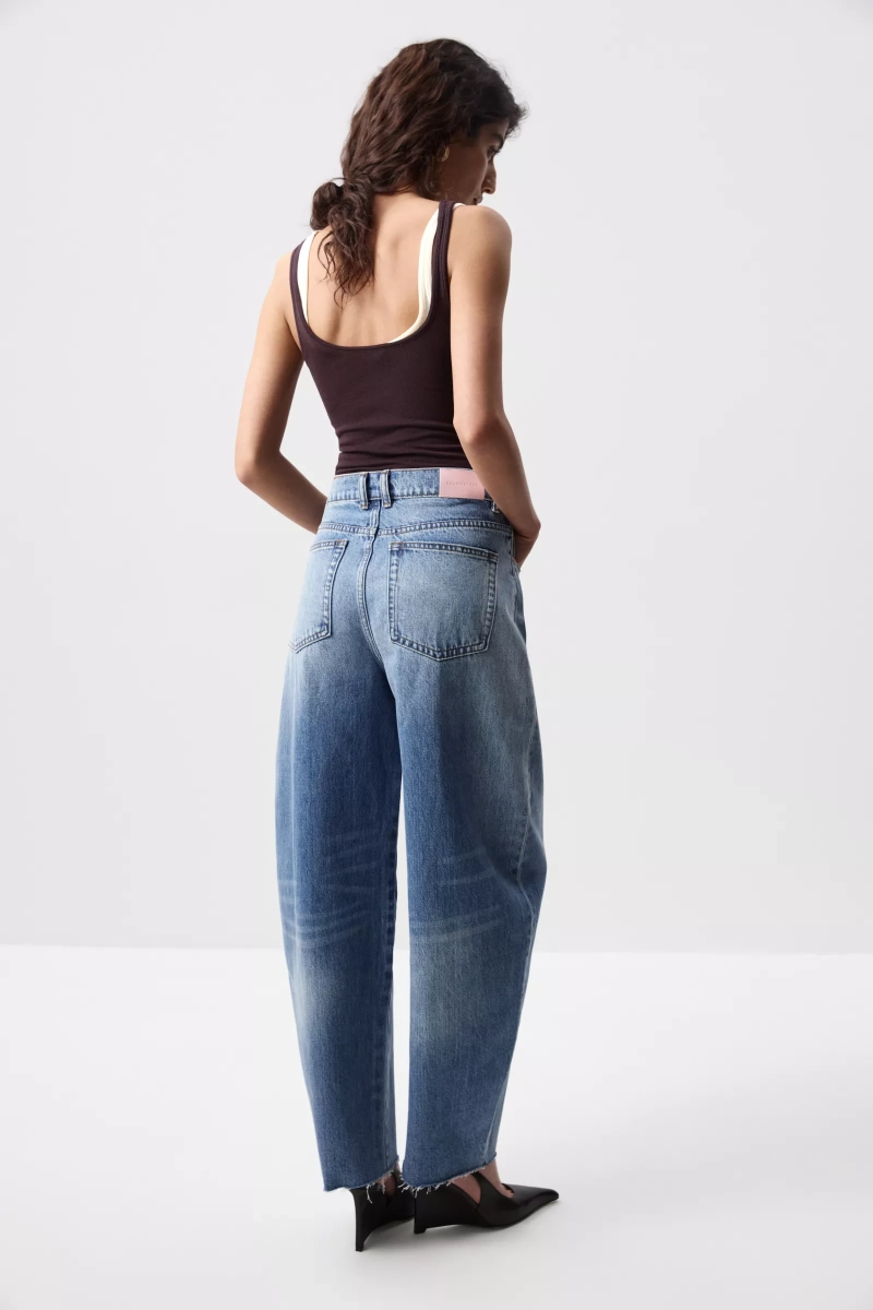 Джинсы-бочонки Charmstore, цвет: винтажный синий, 401-516101-678 купить онлайн