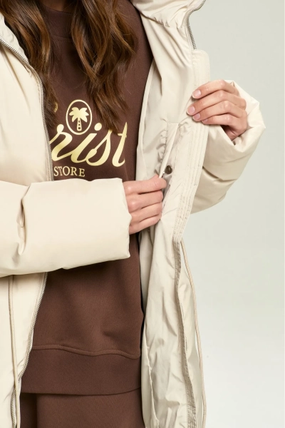 Пуховик на кулиске Ivory Erist store, цвет: бежевый, НФ-00002826 купить онлайн