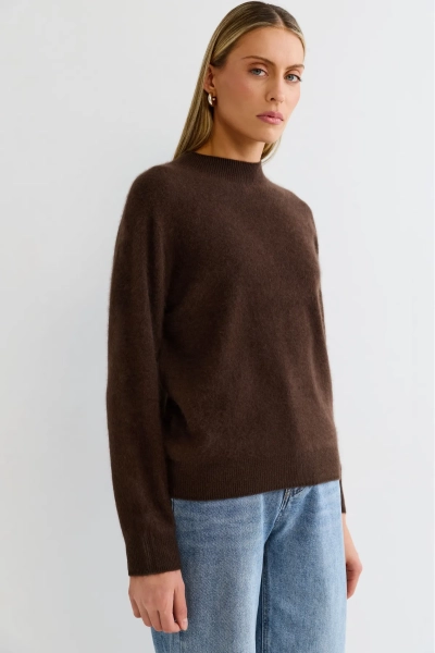 Джемпер из альпаки и кашемира ERISTSTORE, цвет: коричневый, НФ-00003138 купить онлайн
