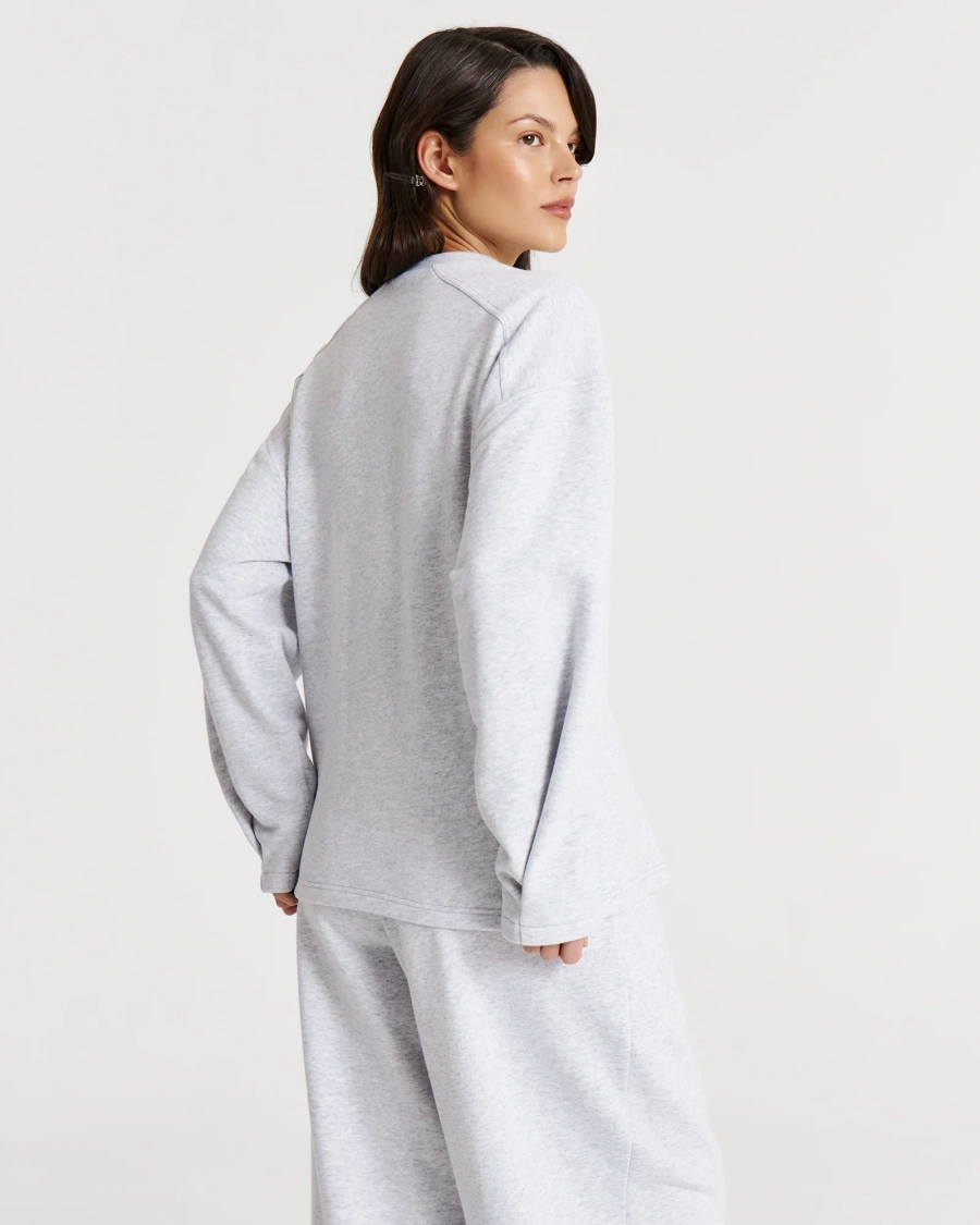 Свитшот с акцентной талией LIGHT/GRAY Anmuse, цвет: Светло-серый,  купить онлайн