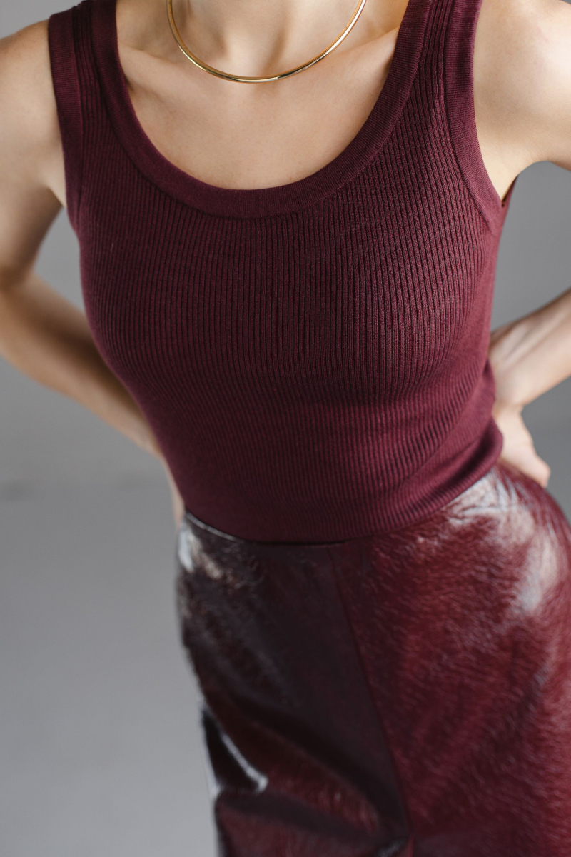 Майка из вискозы с шерстью VLVT, цвет: Бордовый, 00-00005167 купить онлайн