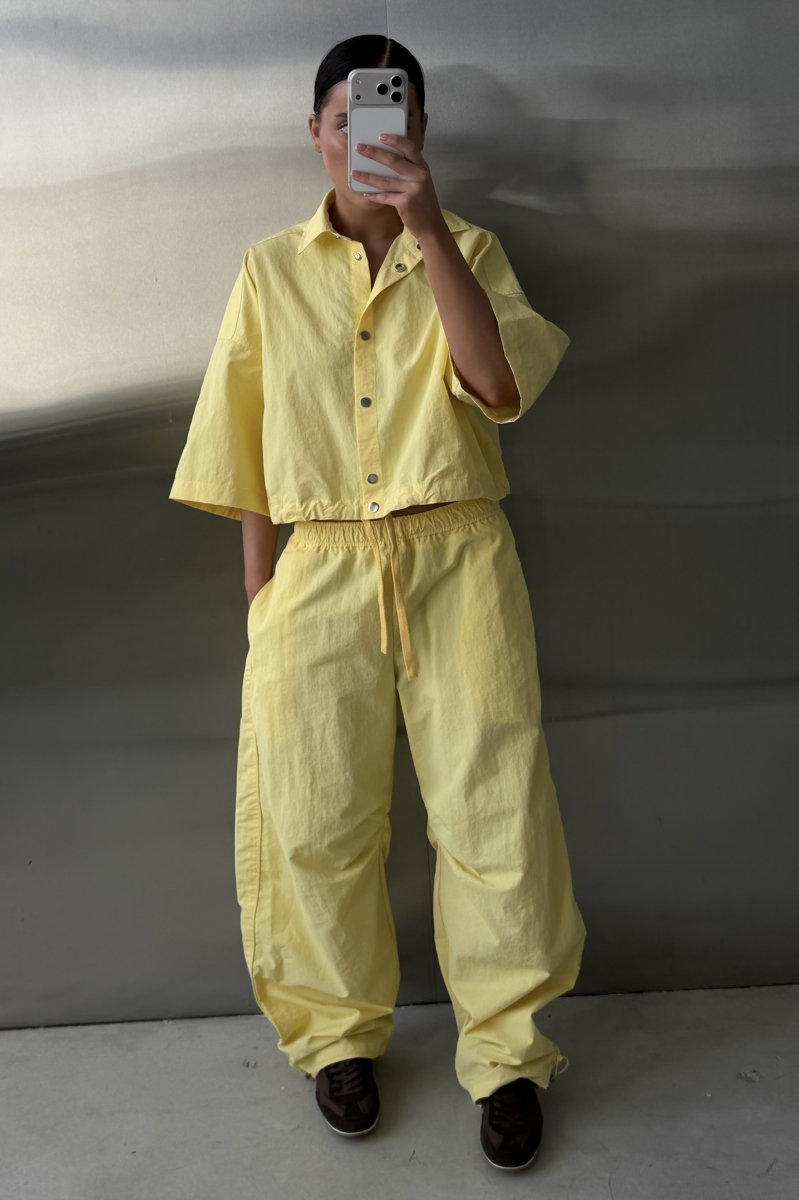 Рубашка плащевая на кулисе Label .B, цвет: Светло-желтый, Tp.06.3.01LY купить онлайн