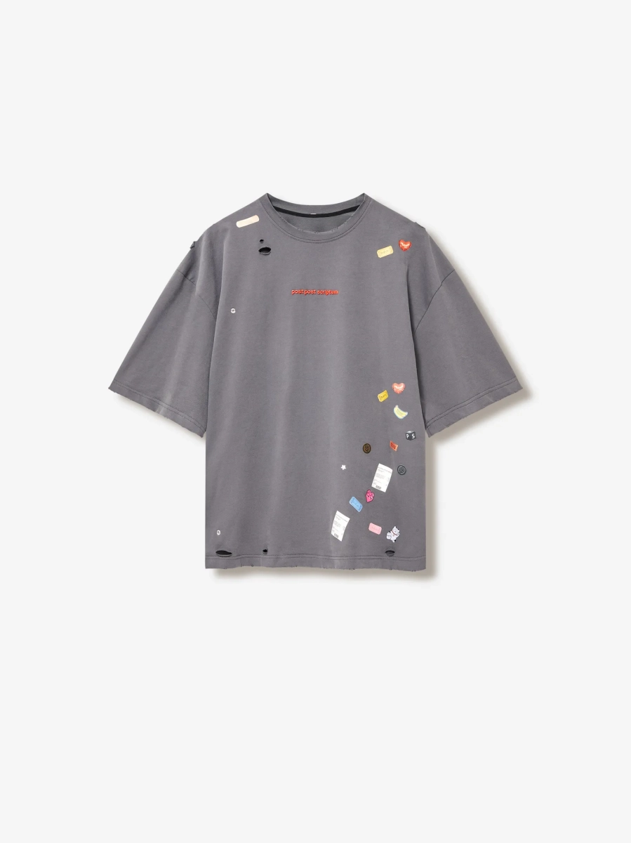 Sticker Pack Футболка Оверсайз p.p.s., цвет: туманный серый, 1039.00.00.GRY1 купить онлайн