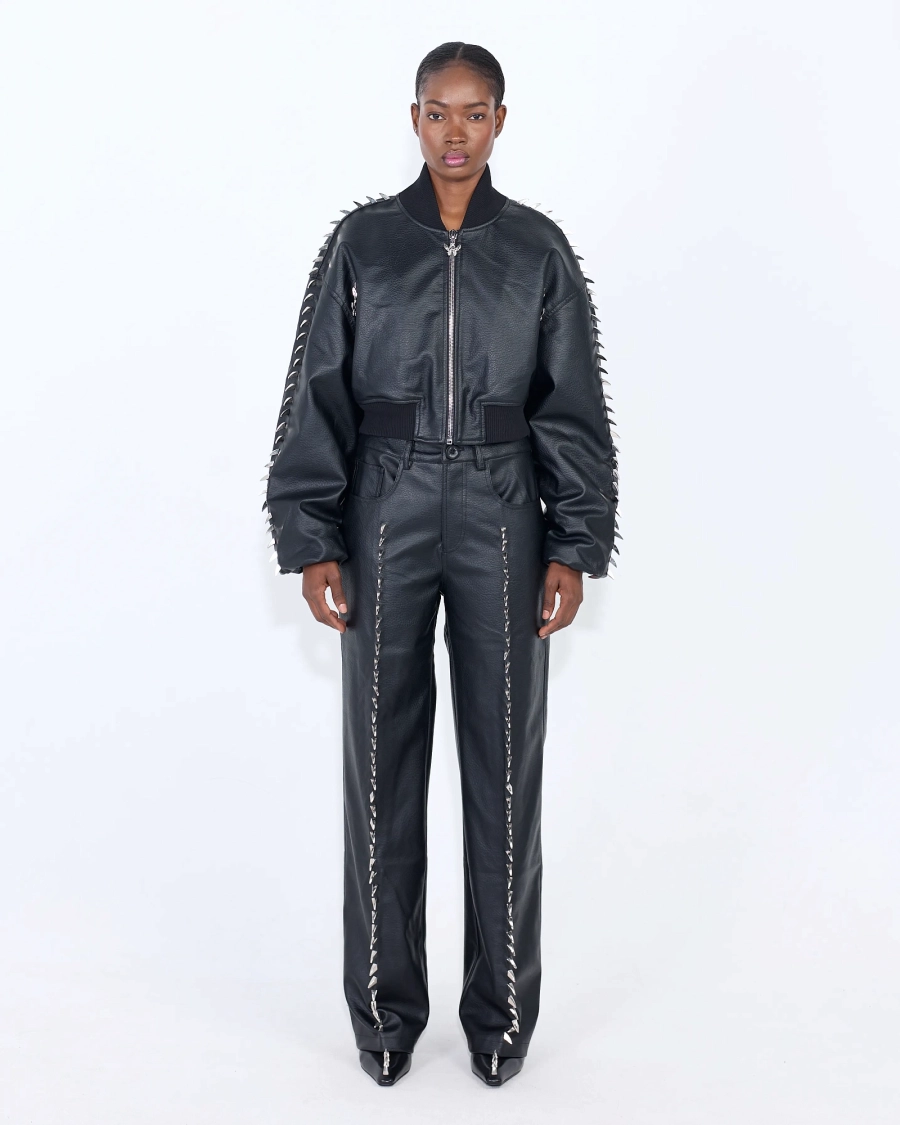 Брюки LEATHER CLAWS BLACK ASIA ST 71, цвет: Черный, Ast71.pants-leather-claws купить онлайн