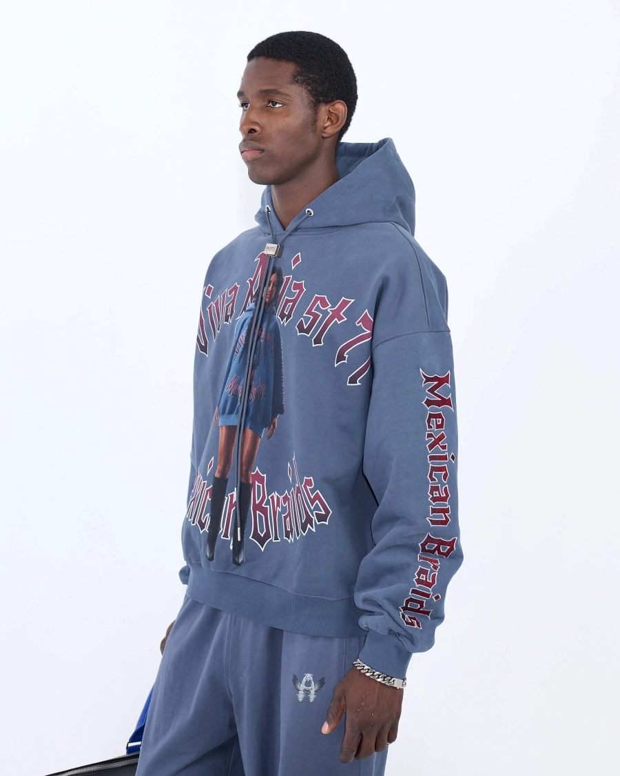 Худи MEXICAN BRAIDS PARIS BLUE ASIA ST 71, цвет: синий, Ast71.hood-braid-blue купить онлайн