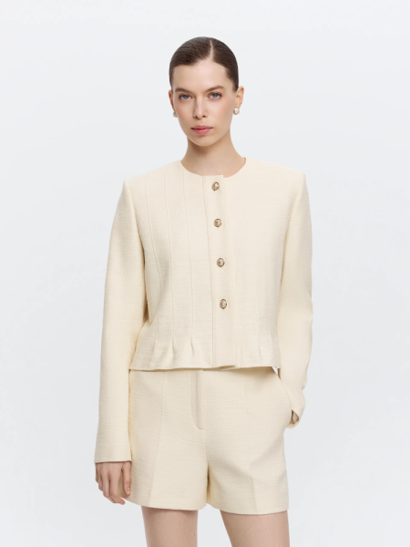 Укороченный жакет из твида