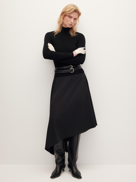 Водолазка из шерсти мериноса Chaika, цвет: Черный, AW25KN01-09 купить онлайн