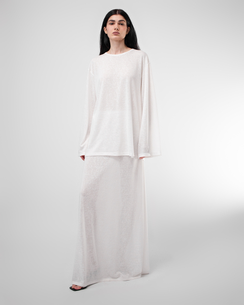 Лонгслив oversize из вискозы ASYA SEMYONOVA, цвет: WHITE, 00-00002173 купить онлайн