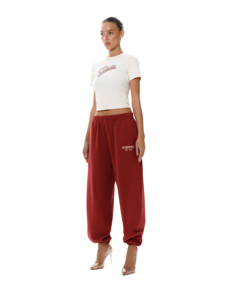 Джоггеры College Suborbia, цвет: burgundy, 05668 купить онлайн