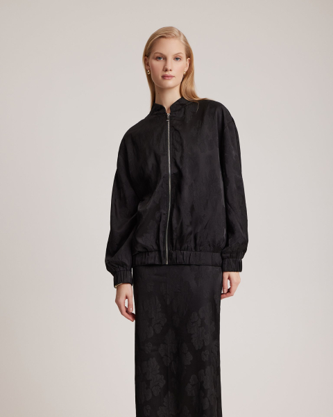 Бомбер To be Blossom, цвет: black 171431 |новая коллекция купить онлайн