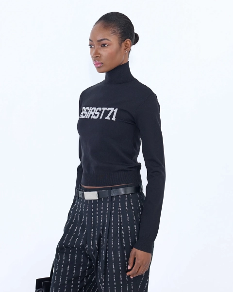 Водолазка эластичной вязки ASIA ST 71, цвет: Черный, Ast71.necktrtl-nylon-bl купить онлайн