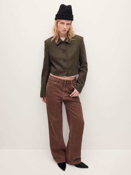 Жакет укороченный Chaika, цвет: хаки, AW25BZ05-81 купить онлайн