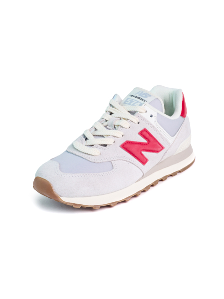 Кроссовки унисекс New Balance 574 "White Red Grey Gum" NKDADDYS SNEAKERS, цвет: серый, U574RF2 со скидкой купить онлайн