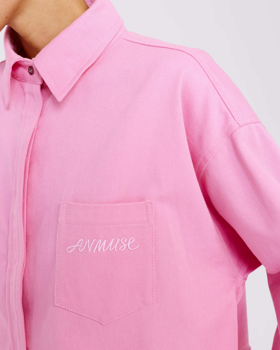 Рубашка из денима Anmuse, цвет: розовый, BL26SP308-LRS купить онлайн
