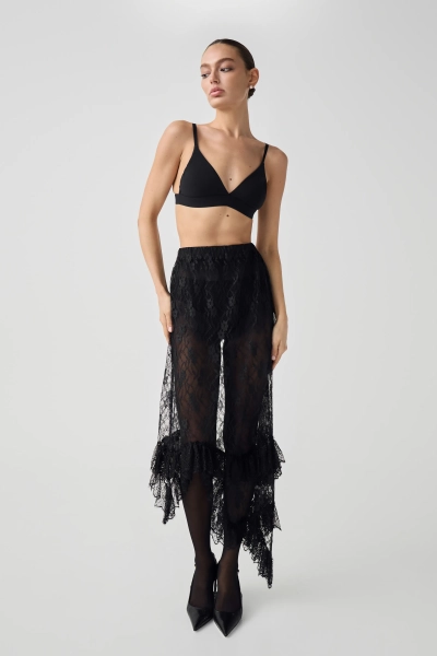 Юбка из кружева Shtripling, цвет: Черный, SHSKT003BLK купить онлайн