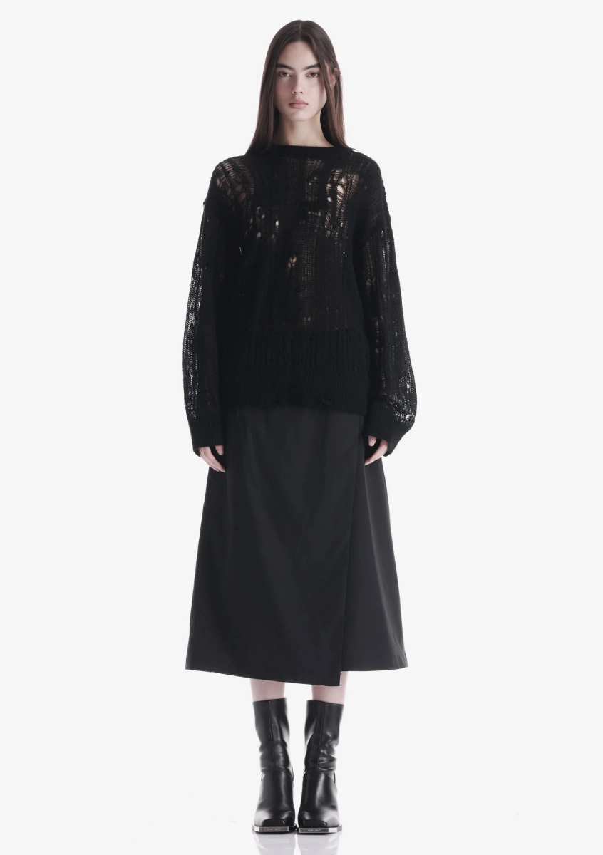 Свитер с круглым вырезом KRAKATAU, цвет: Черный, Sw46-1 купить онлайн