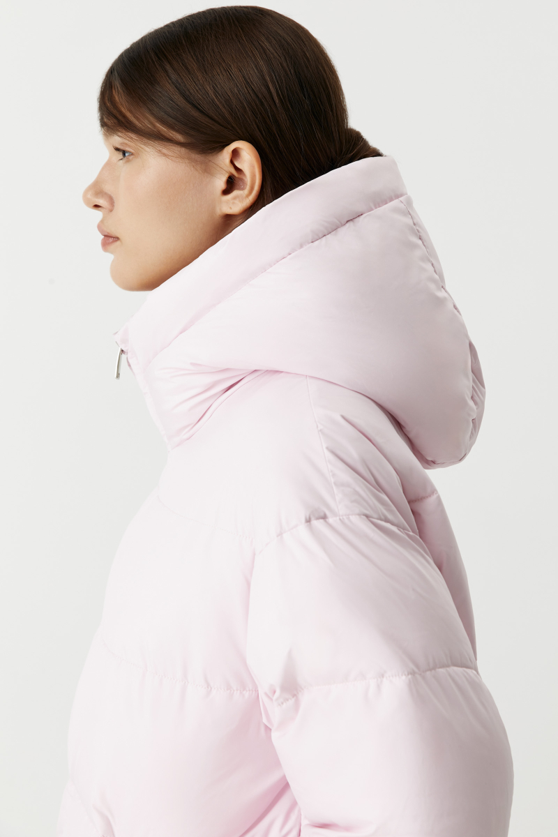 Пальто макси утепленное Charmstore, цвет: розовый, 506-16889-221 купить онлайн