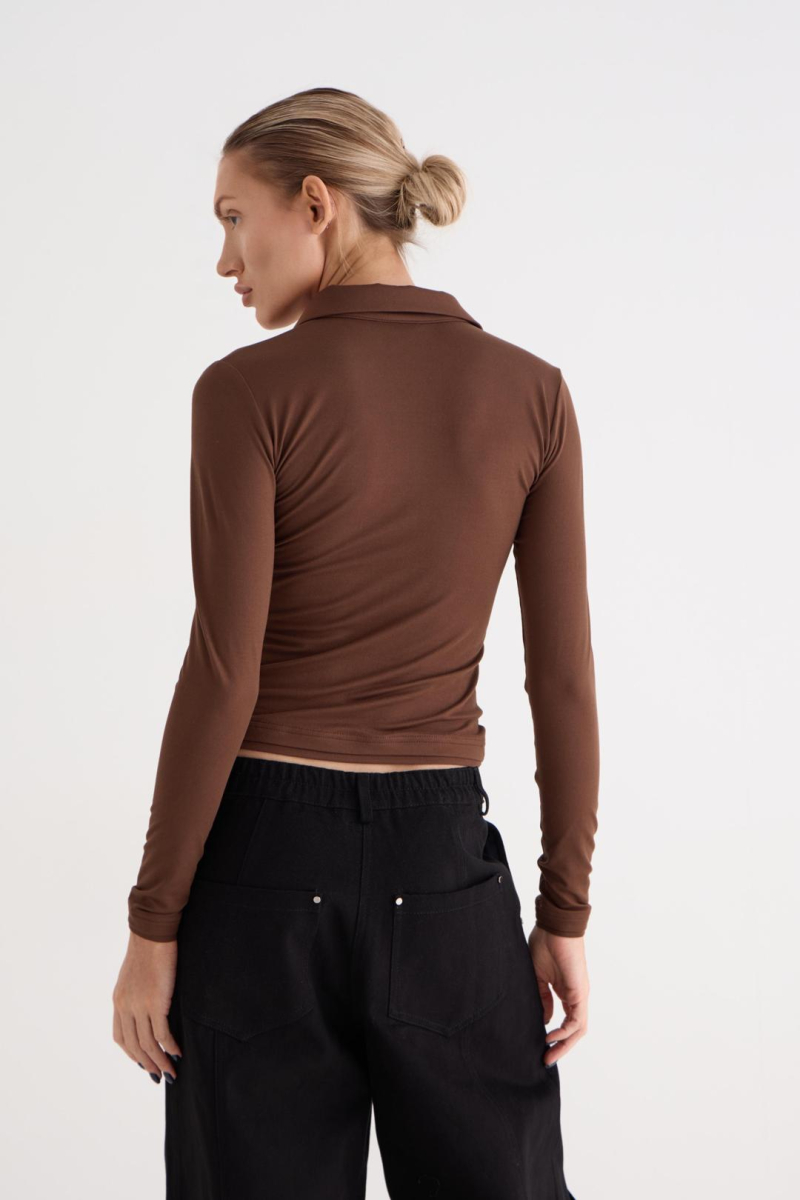 Поло с длинным рукавом Flitter CULT, цвет: коричневый,  купить онлайн