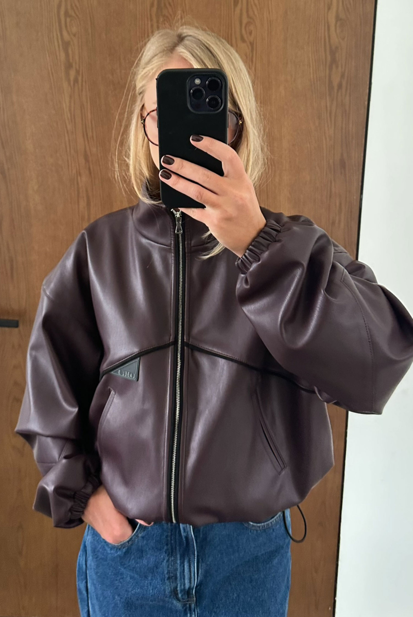 Куртка из экокожи BURGUNDY Label .B, цвет: Бордовый, Jc.01.4.41BRD купить онлайн