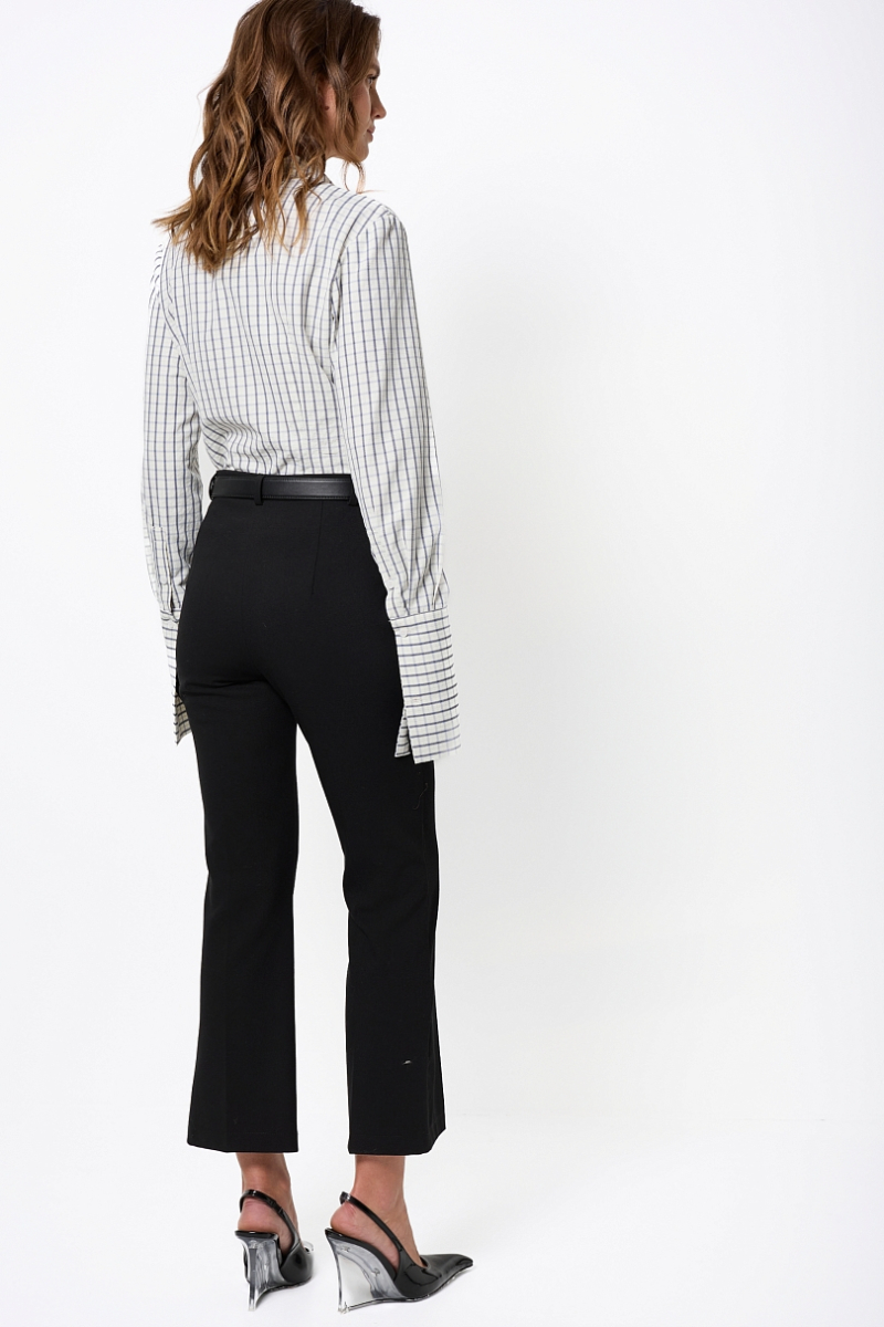 Рубашка приталенного кроя с акцентными манжетами Ricoco, цвет: голубой, 7055/2 купить онлайн