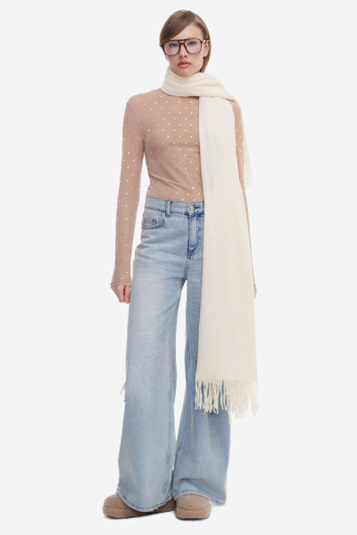 Шарф с бахромой