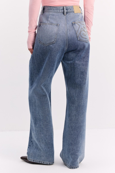 Джинсы с застежками на талии TOPTOP, цвет: голубой, TT.036.16087.600 купить онлайн