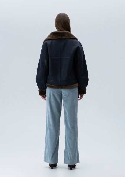 Дубленка-авиатор LAPLANDIA, цвет: синий, 1651 купить онлайн