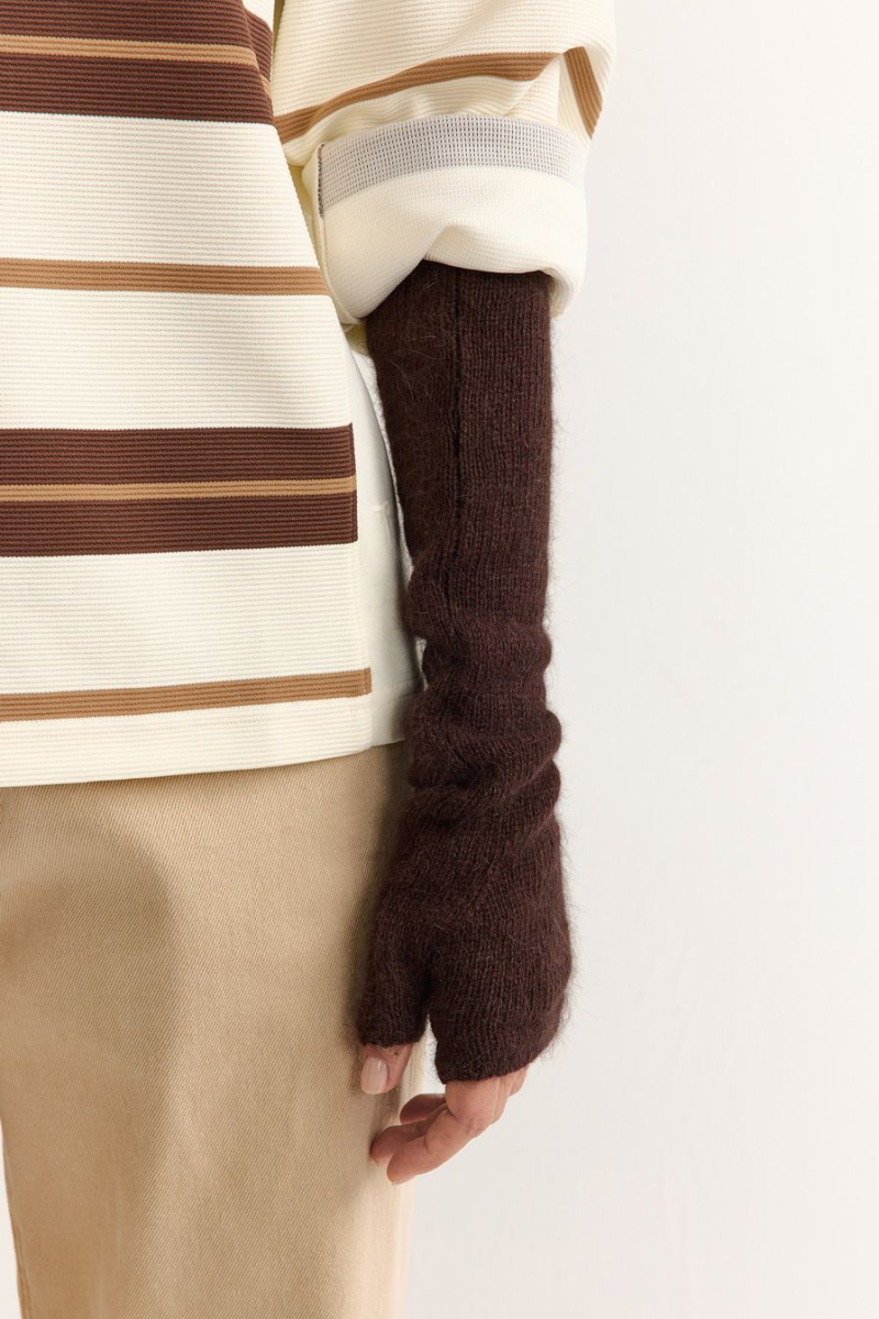 Перчатки из смесовой ангорской шерсти