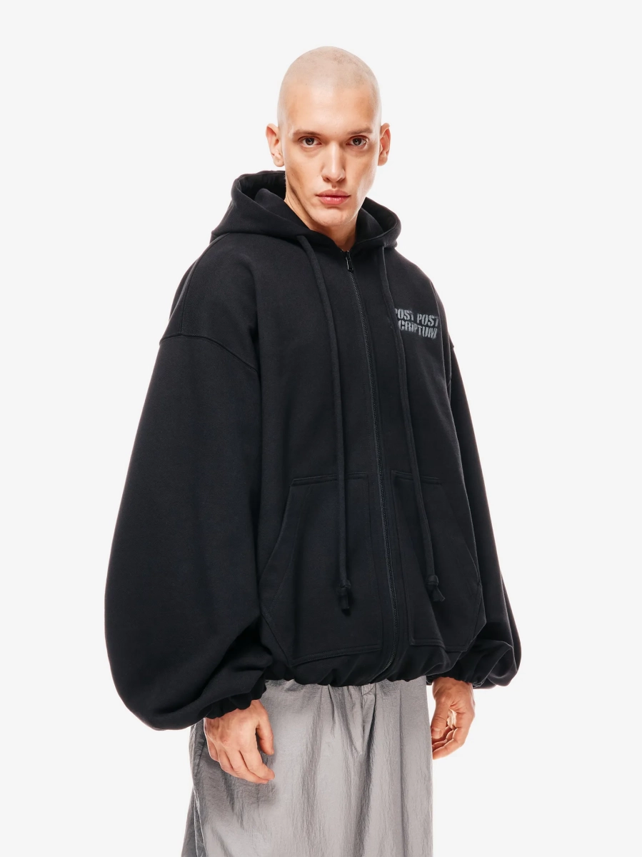 Digital Rose Зип Худи Оверсайз p.p.s., цвет: Черный,  купить онлайн