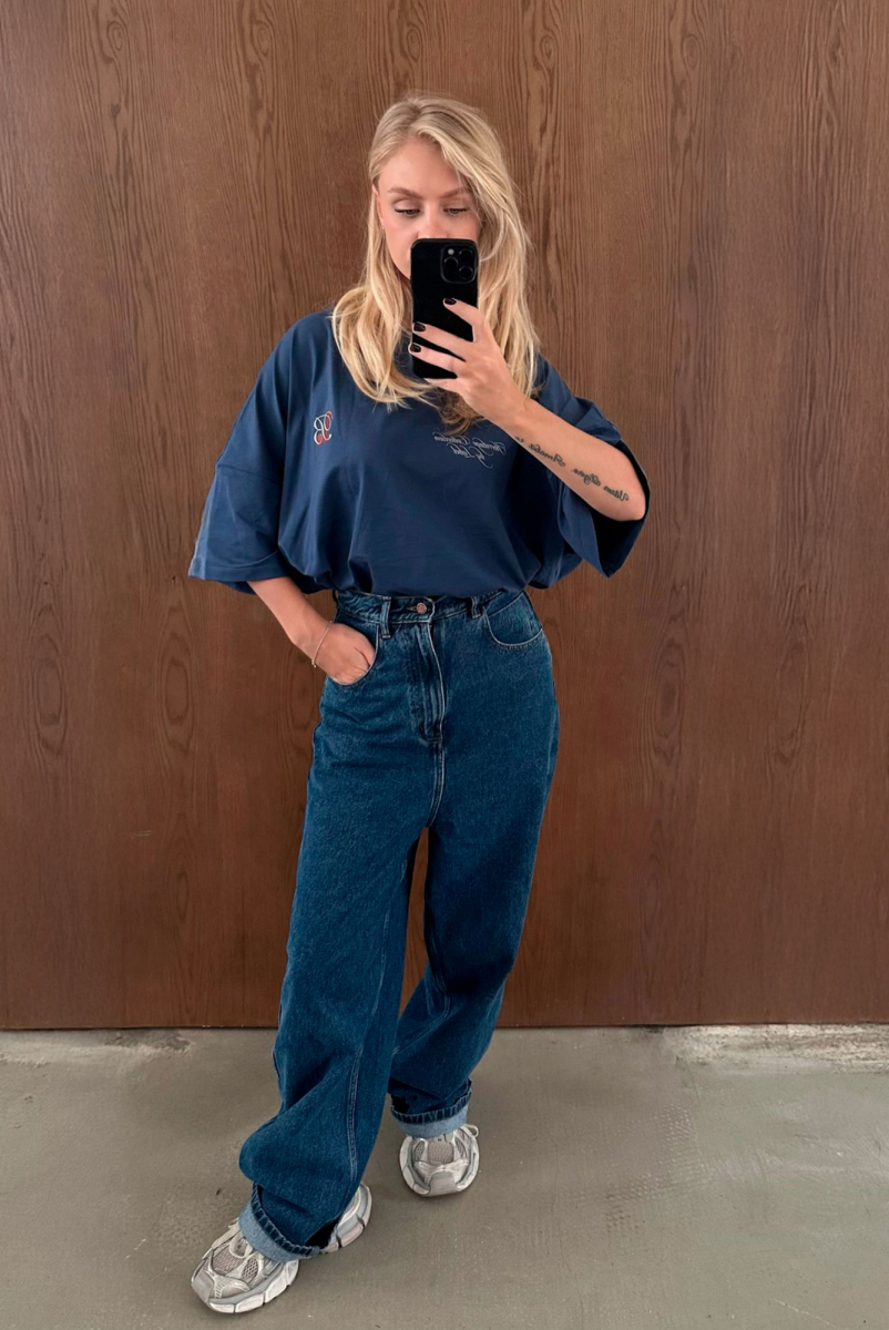 Футболка объемная наследие (синяя)