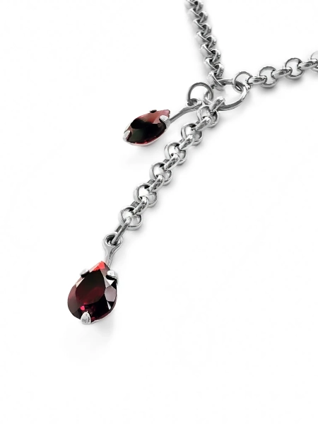 Серебряный браслет на руку «Гранатовый» SBLESKOM, цвет: серебро, 12148 купить онлайн